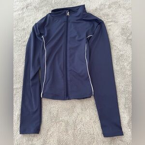 SHEIN Navy Blue Zip-Up Jacket and Flare Pants—NWOT